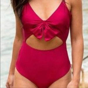 ! NEW - NWT ! Berry red colored Mia Joy swimsuit - XS